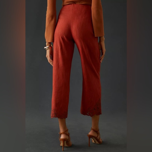 By Anthropologie Embroidered Pants size 6 - Picture 3 of 13